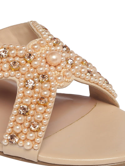 Milla Beige Block Heels