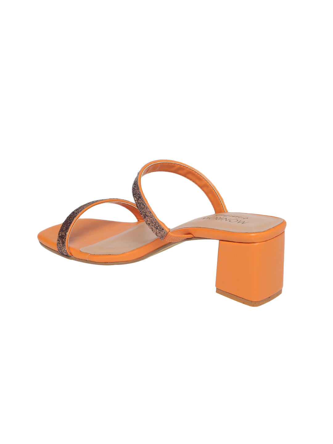 Soriya Orange Block Heels