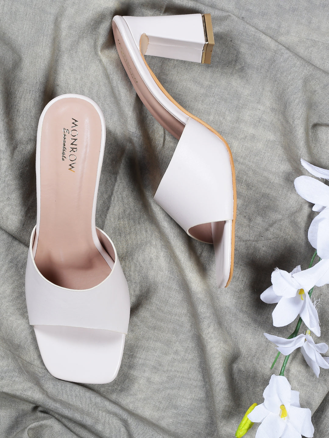 Cream small heels on sale