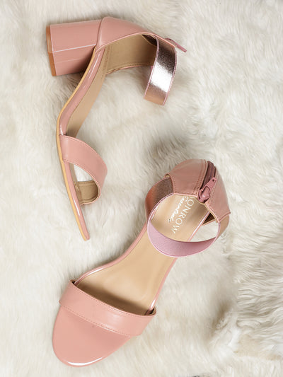 Tiana Pink Block Heels