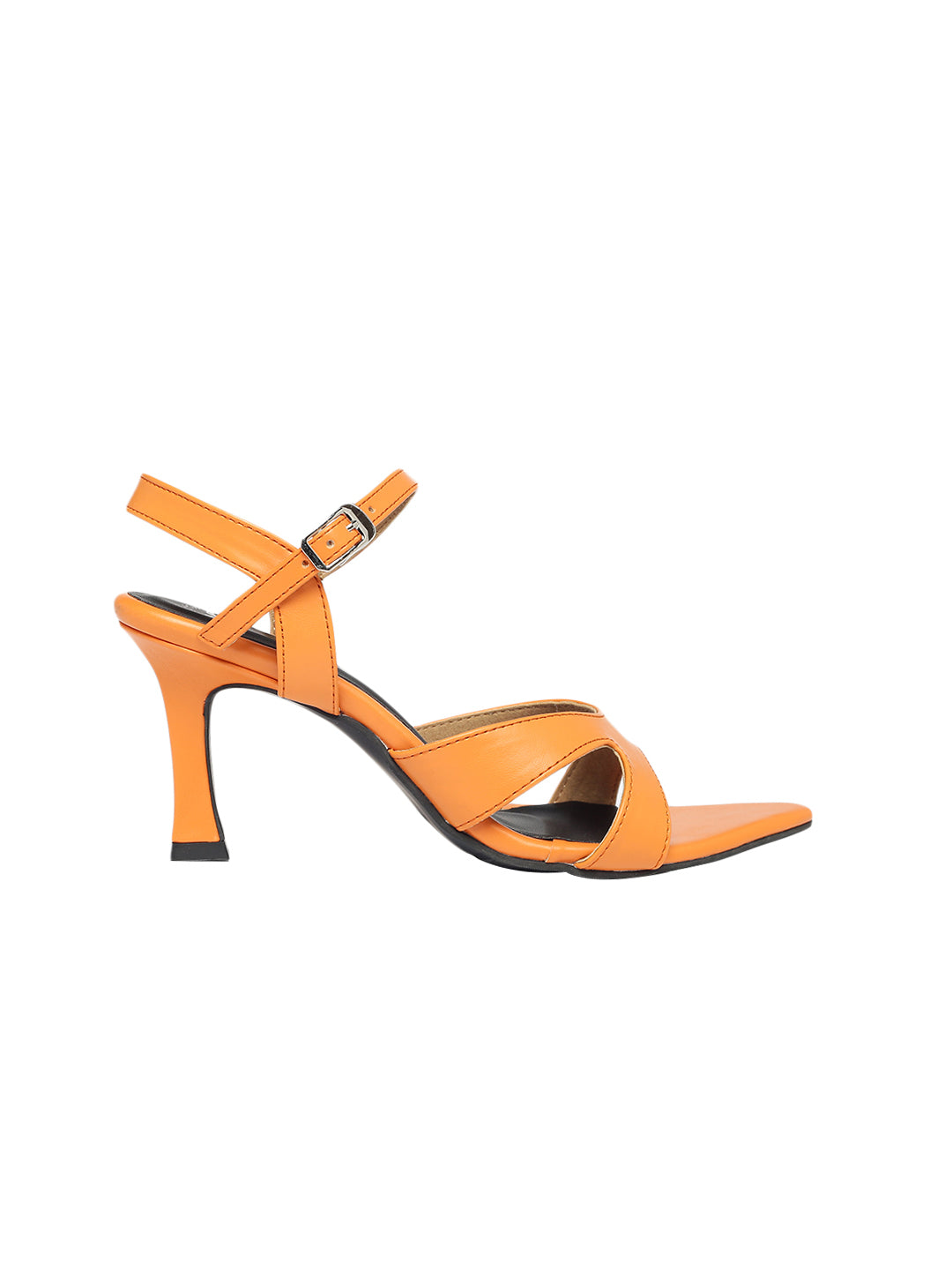 Daisy Orange Kitten Heels