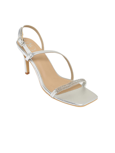 Piper Silver Kitten Heels
