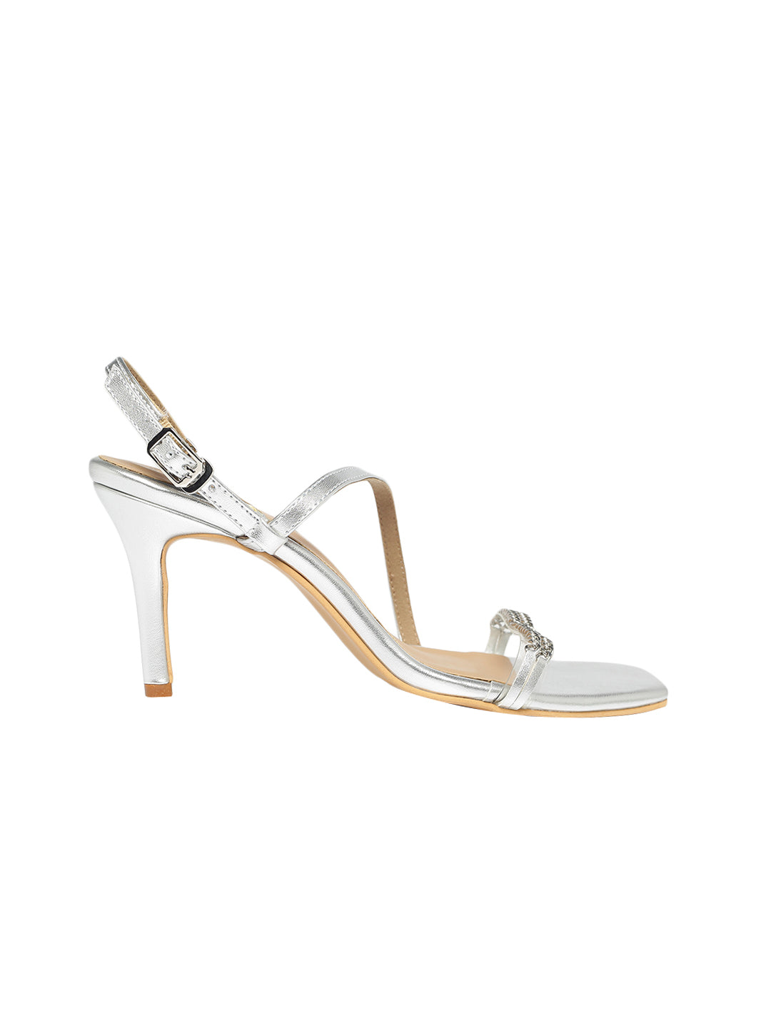 Piper Silver Kitten Heels