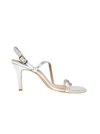 Piper Silver Kitten Heels