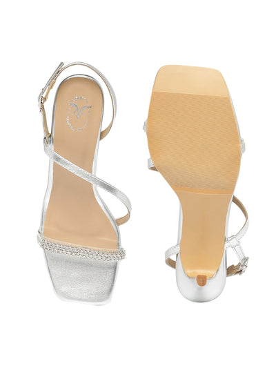 Piper Silver Kitten Heels