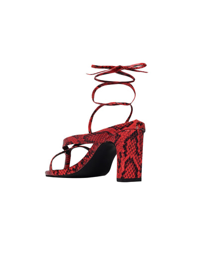 Ryuu Red Block Heels