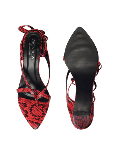 Ryuu Red Block Heels