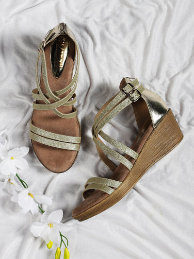 Lizette Gold Heels