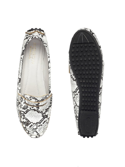 Irene White Loafers