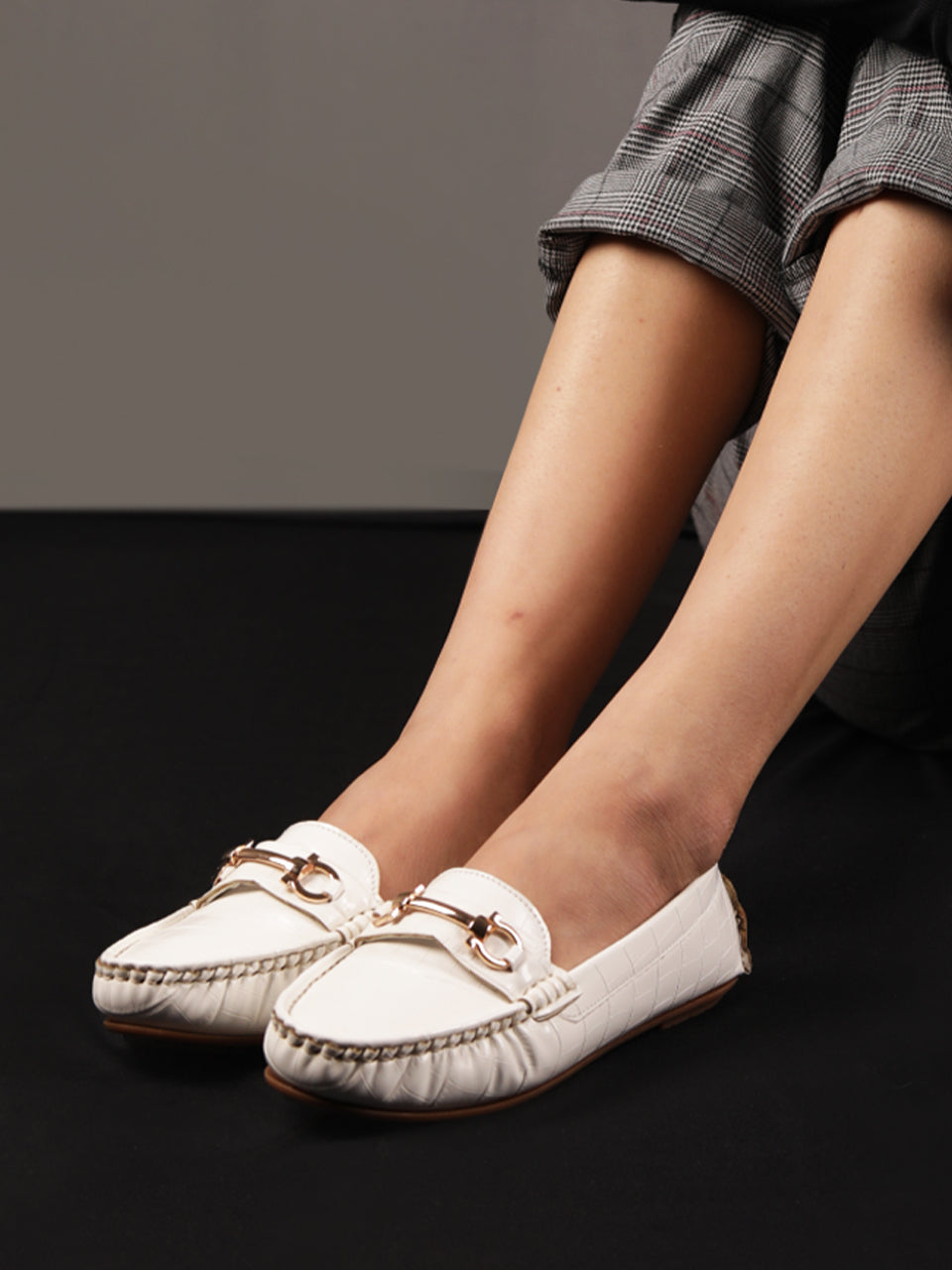 Lupe White Loafers