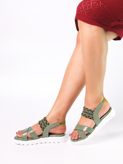 Ahaana Olive Flats