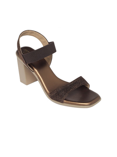 Prisha Bronze Block Heels