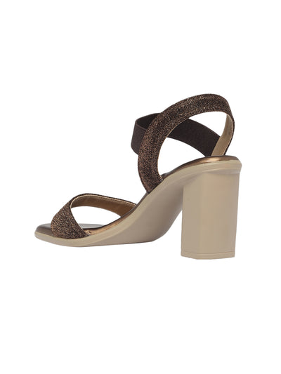 Prisha Bronze Block Heels