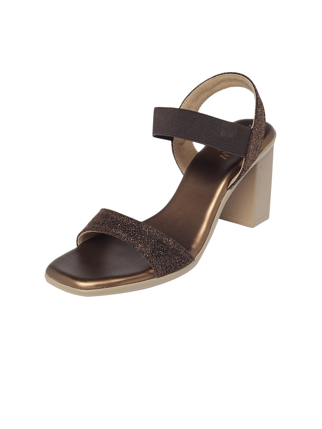 Prisha Bronze Block Heels