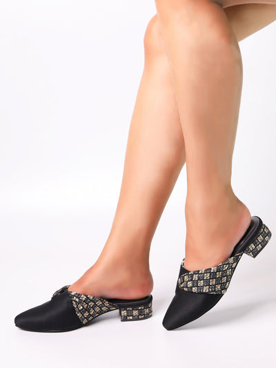 Erin Black Block Heels