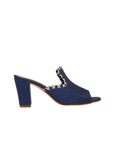 Amelia Blue Block Heels