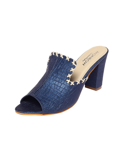 Amelia Blue Block Heels