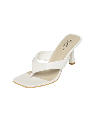 Hadley White Kitten Heels