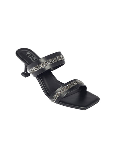 Eden Black Kitten Heels