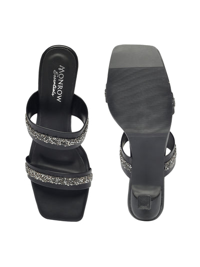 Eden Black Kitten Heels