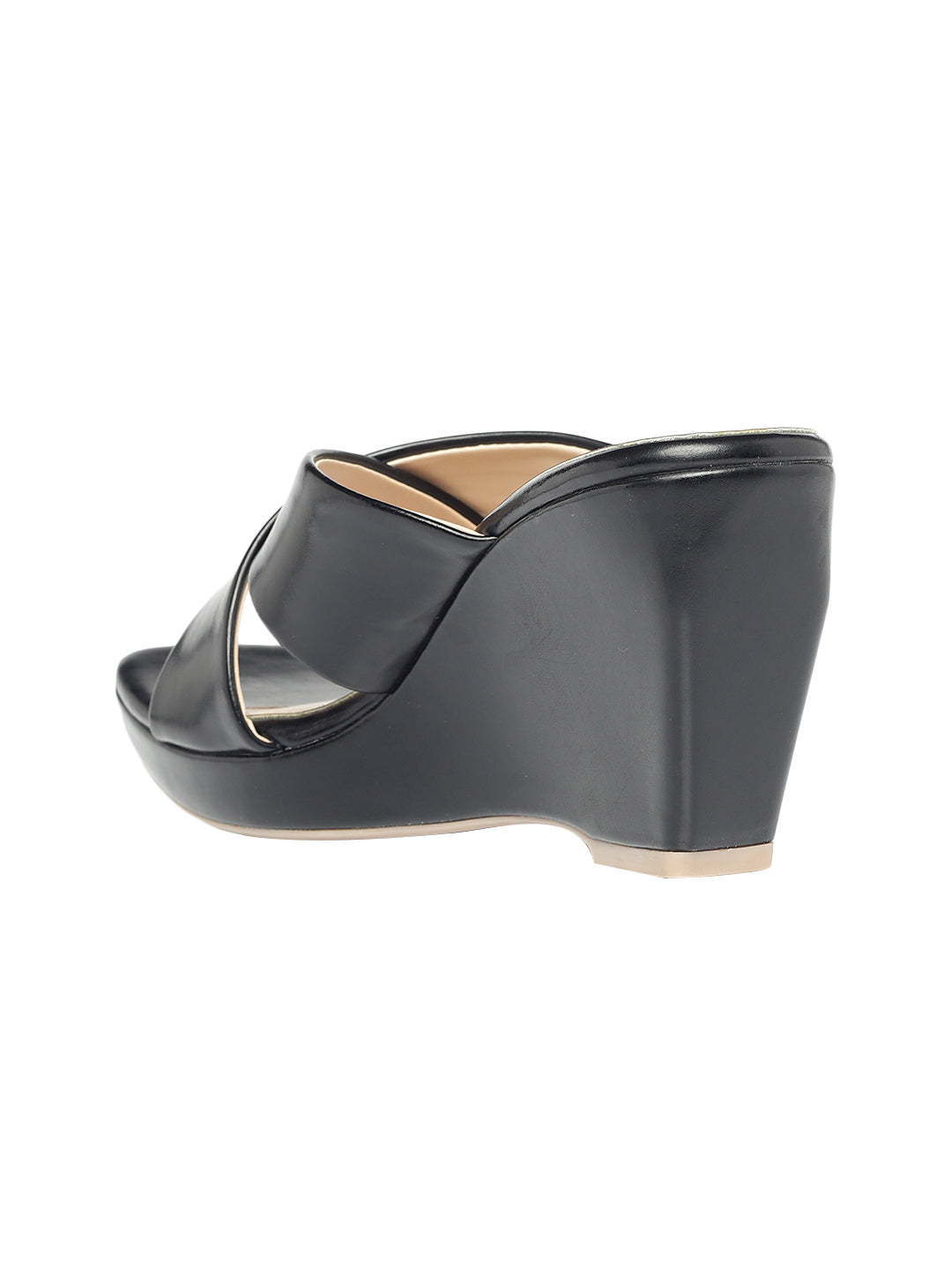 Liliana Black Wedge Heels