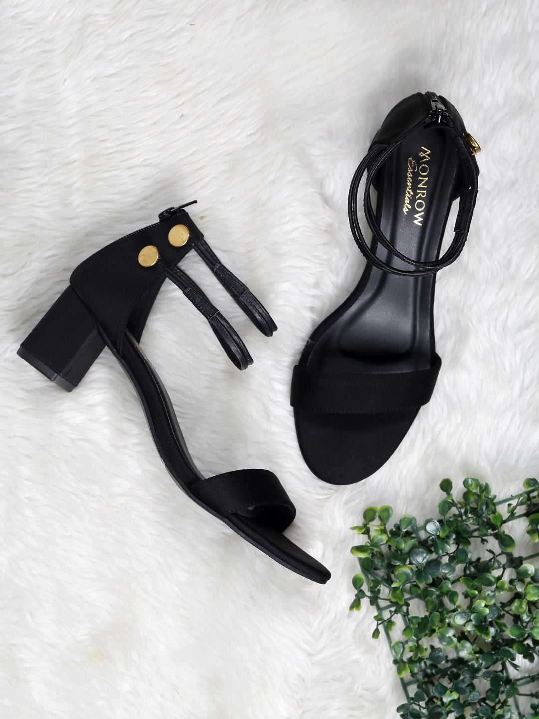 Elianna Black Block Heel