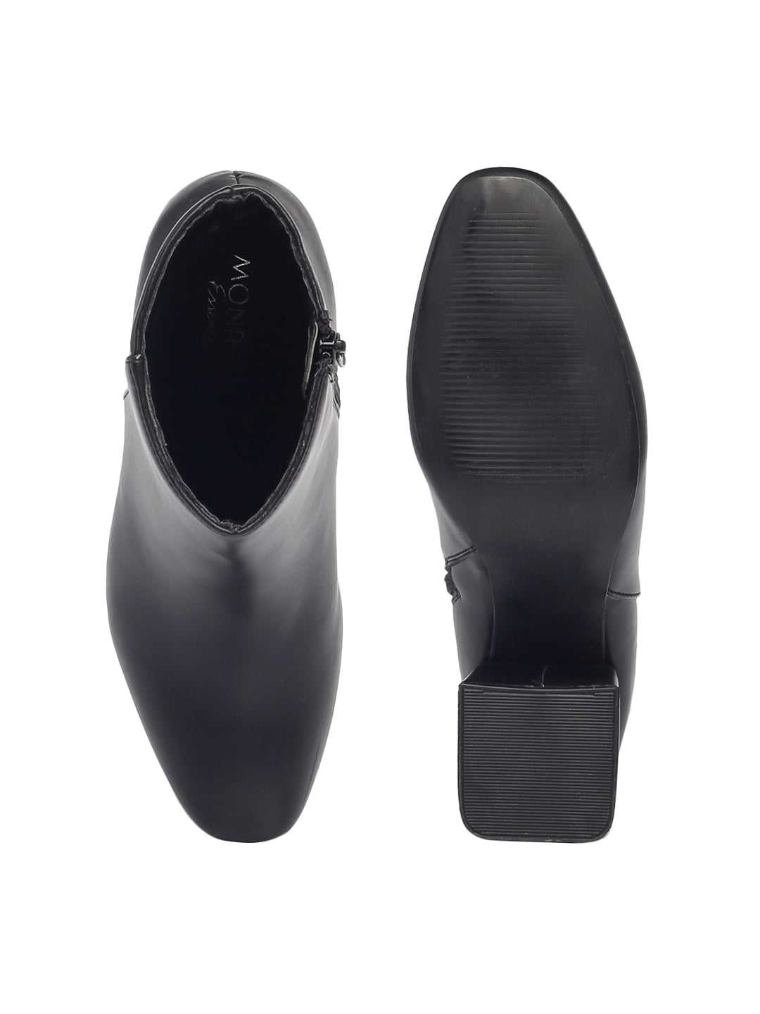 Ema Black Vegan Leather Inch Lightweight Trendy Fancy Boots