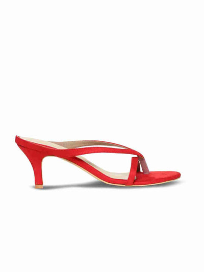 Ivory Red Kitten Heel