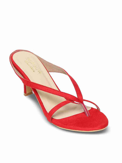 Ivory Red Kitten Heel