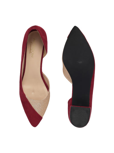 Jae Maroon Block Heel