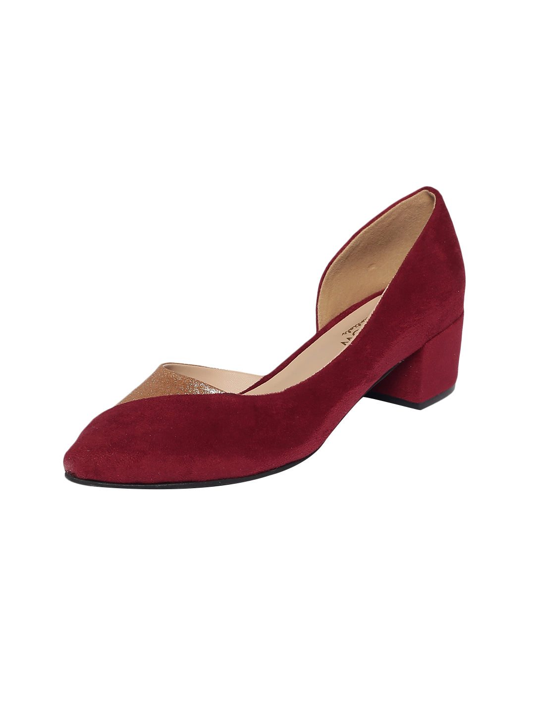 Jae Maroon Block Heel