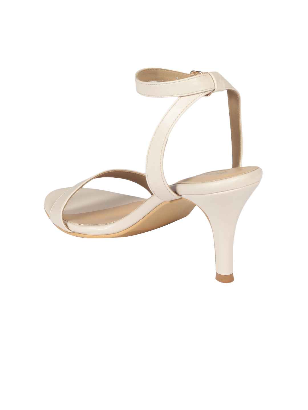 Plain Off White High Heel Sandal, Size: 8 at Rs 395/pair in New Delhi | ID:  2850582370088