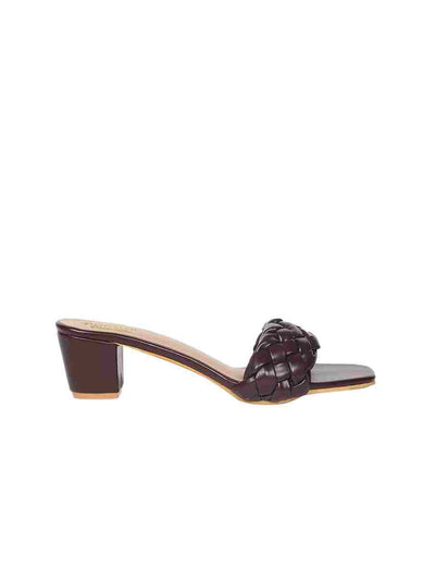 Nao Brown Block Heels