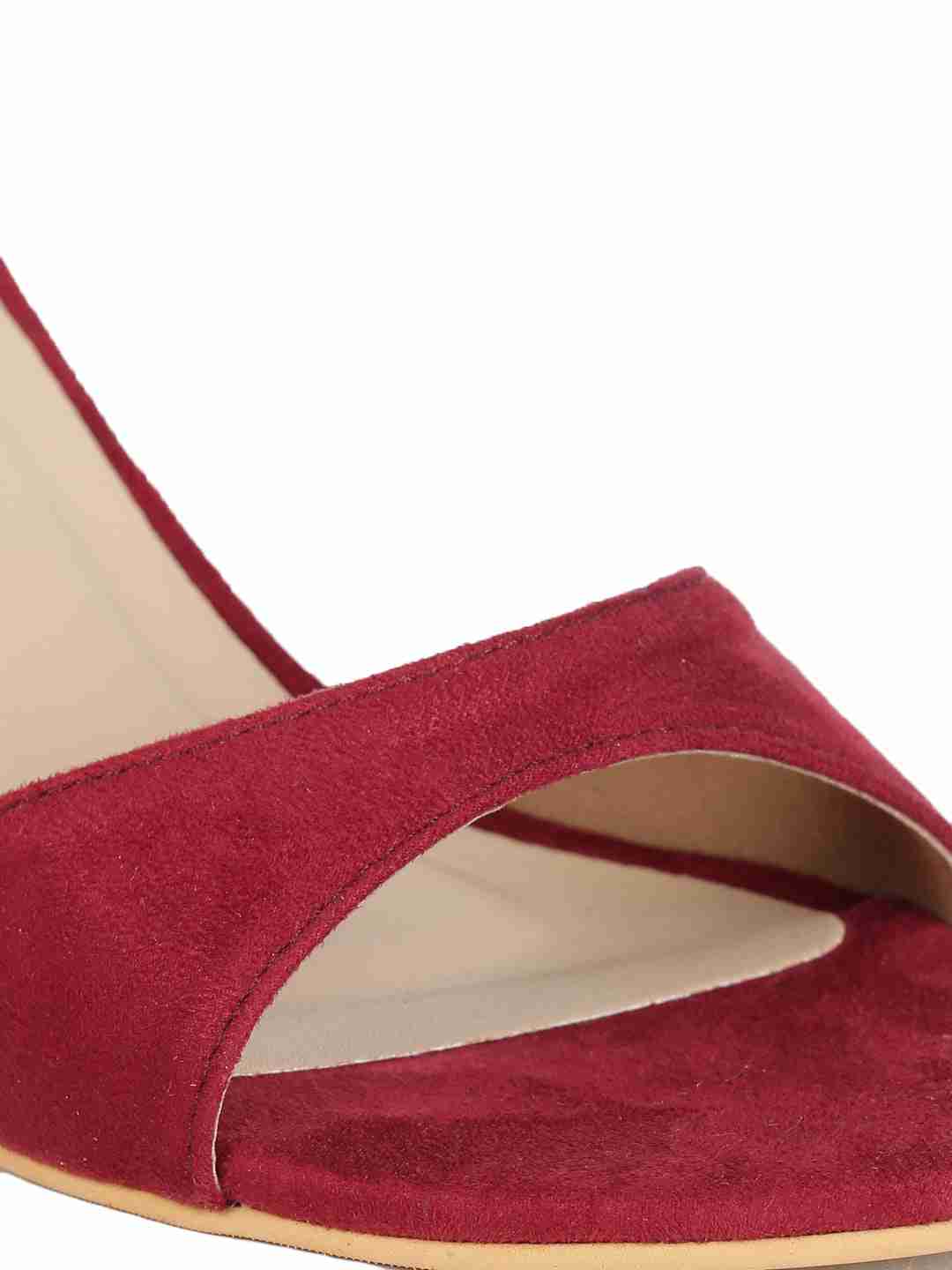 Xristina Maroon Kitten Heel