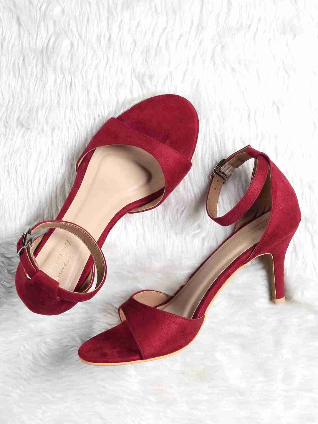 Xristina Maroon Kitten Heel