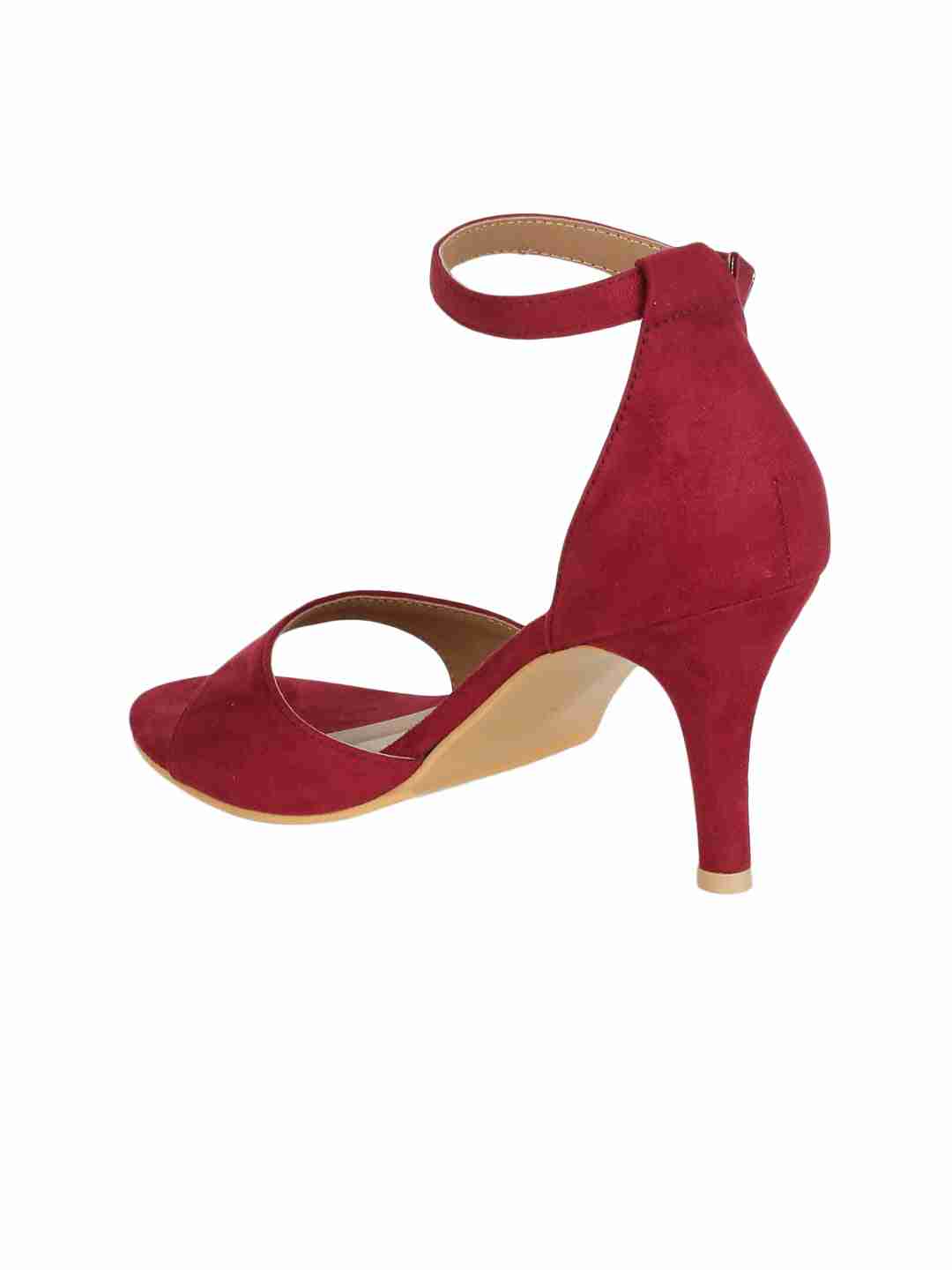 Xristina Maroon Kitten Heel