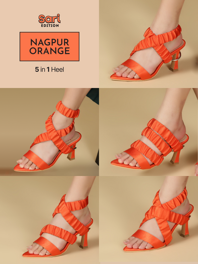 Nagpur Orange 5 in 1 Heels